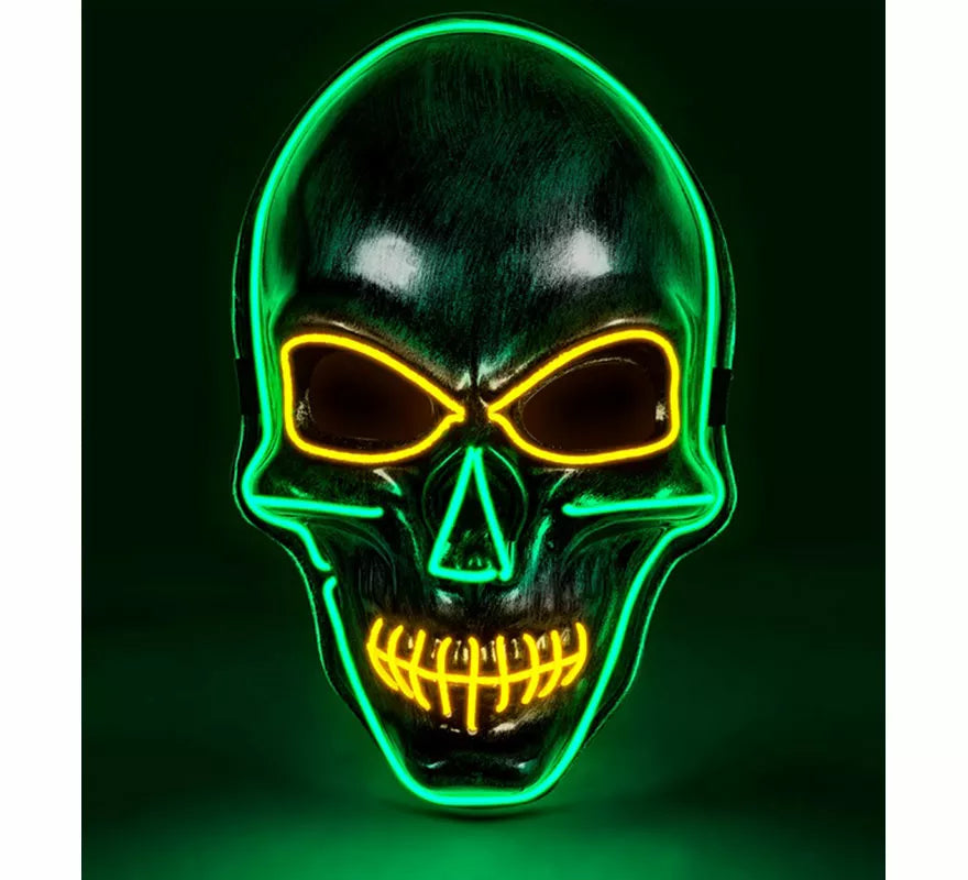 Translation missing: de.Máscara de Calavera plateada con LED de Colores