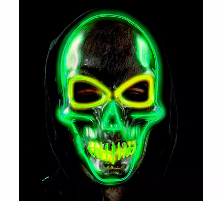Translation missing: de.Máscara de Calavera plateada con LED de Colores