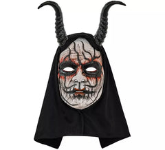 Dämonenmaskenmann mit Kapuze Commedia dell'Arte