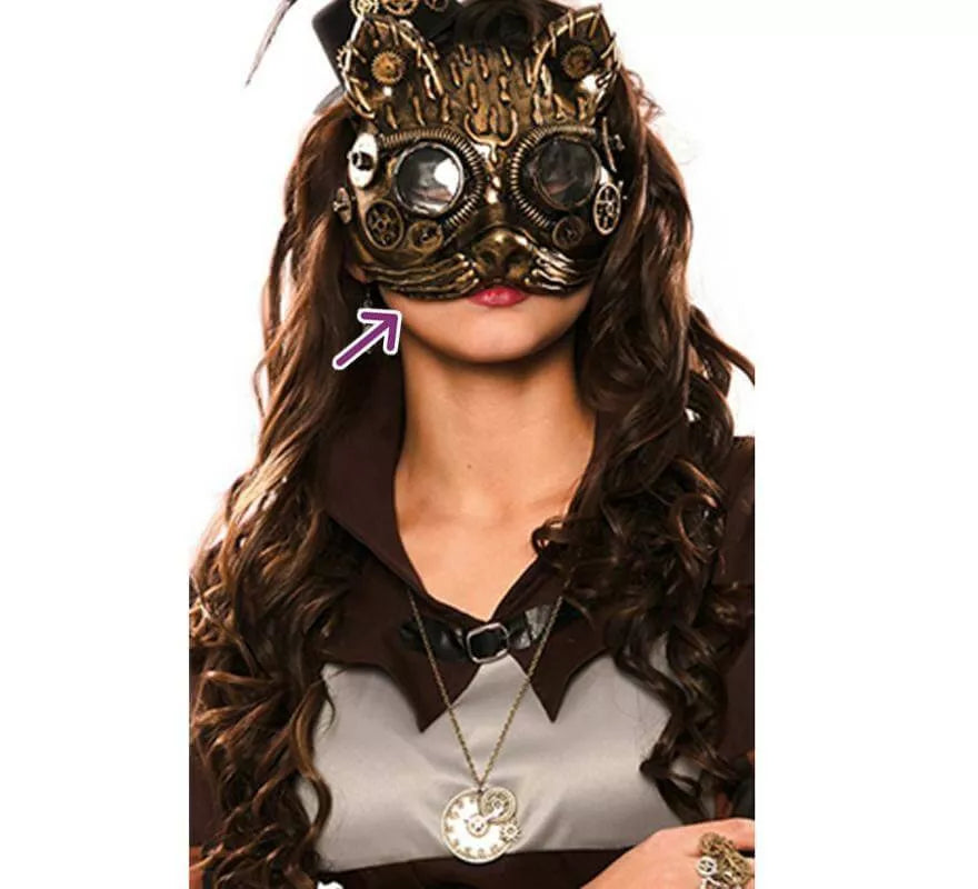 Máscara de Gata Steampunk