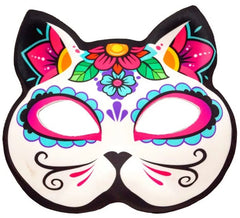 Catrina-Katzenmaske zum Tag der Toten ohne Kinn