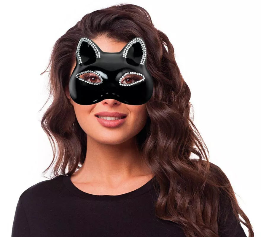Translation missing: de.Máscara de Gato negro brillante de plástico