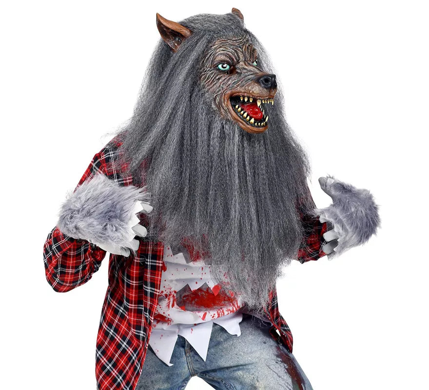 Translation missing: de.Máscara de Hombre Lobo con Pelo