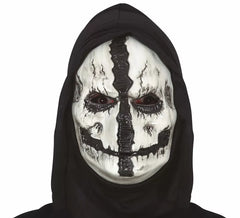 Totenmann-Maske mit PVC-Haube