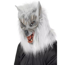 Silberne Wolfsmaske