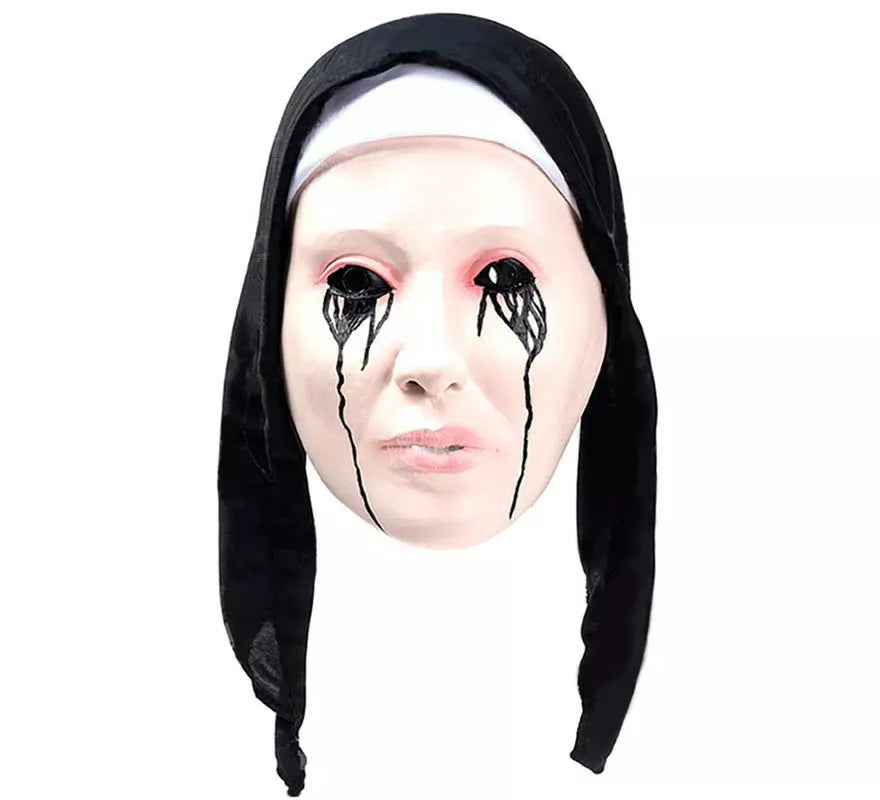 Translation missing: de.Máscara de Monja Llorando Sangre negra látex