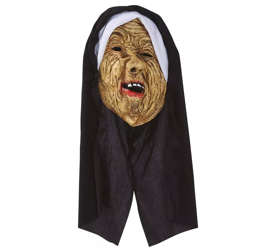 Máscara de Monja Zombie con Capucha