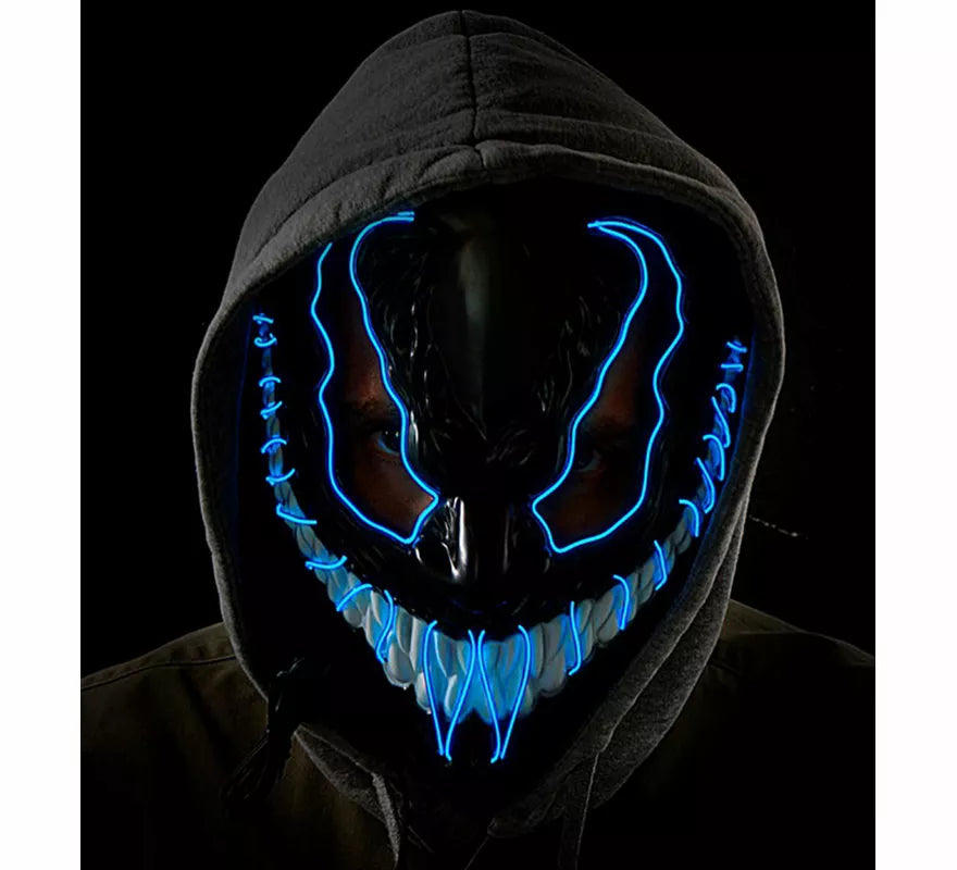 Máscara de Monstruo con LED azul