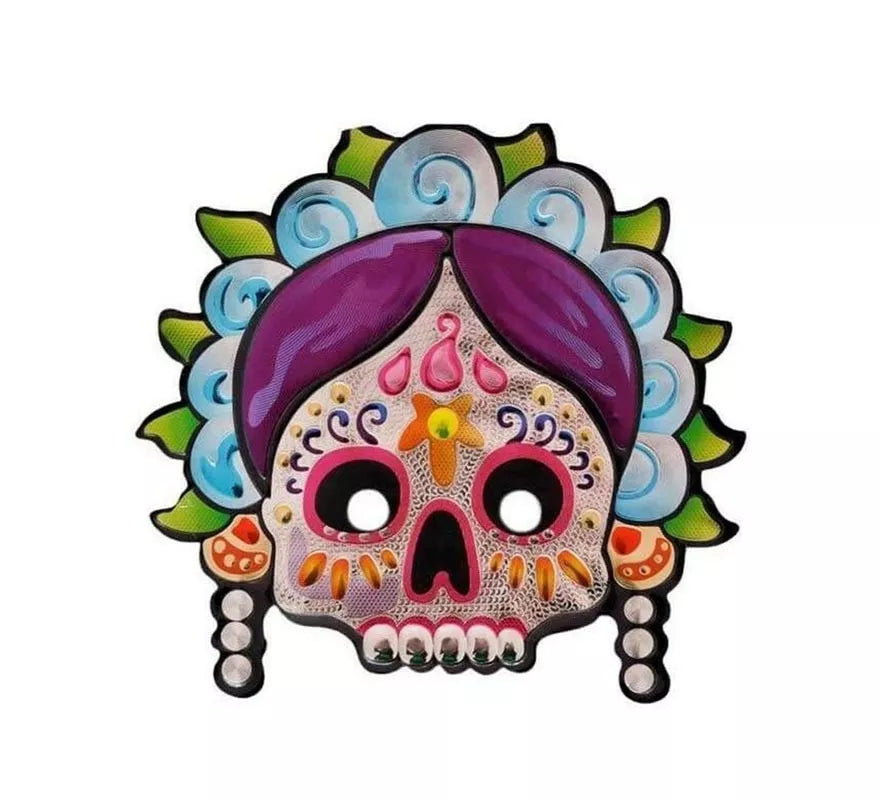 Translation missing: de.Máscara de Mujer Día de los Muertos Metálica