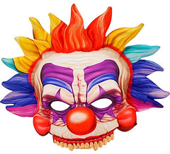Bunte Clownmaske ohne Kinn