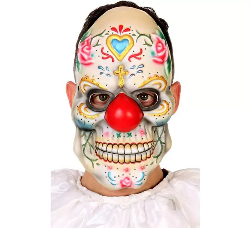 Translation missing: de.Máscara de Payaso del Día de los Muertos para adultos