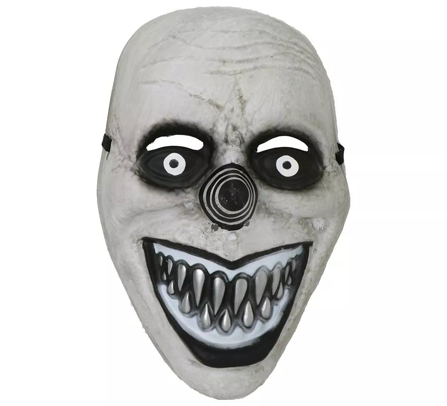 Translation missing: de.Máscara de Payaso Sonriente Gris de PVC