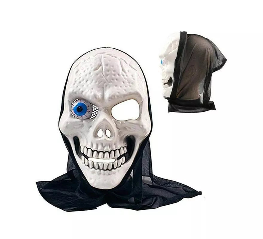 Translation missing: de.Máscara de Skull Blanca Tela ojo azul