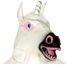 Weiße Einhornmaske
