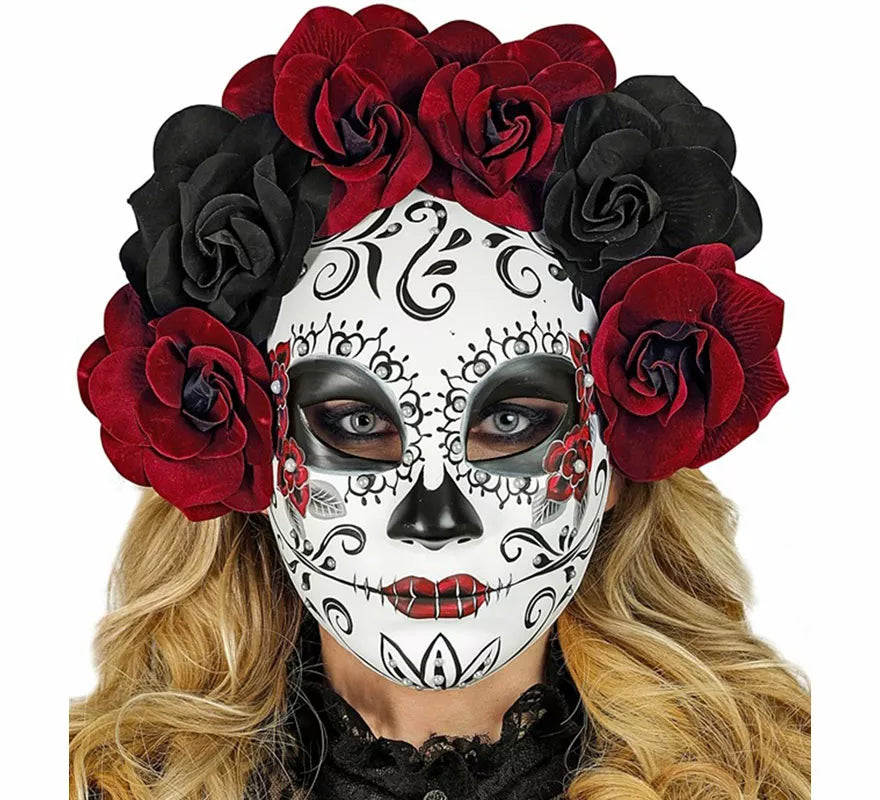 Translation missing: de.Máscara Día de Los Muertos con Rosas