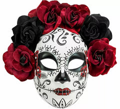 Tag der Toten Maske mit Rosen