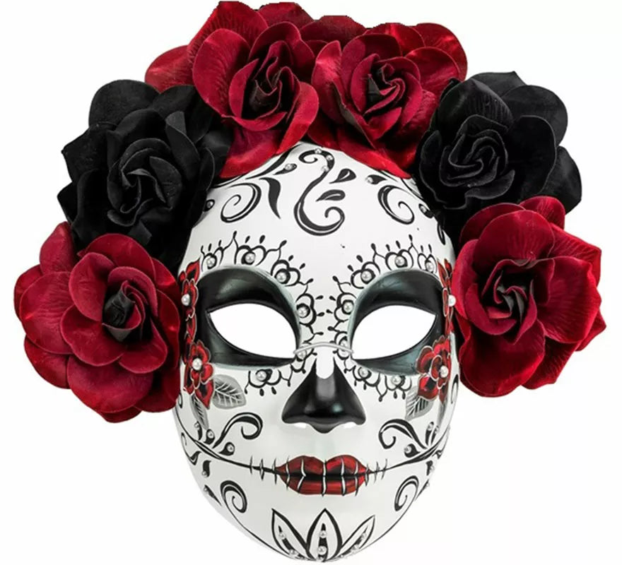 Translation missing: de.Máscara Día de Los Muertos con Rosas