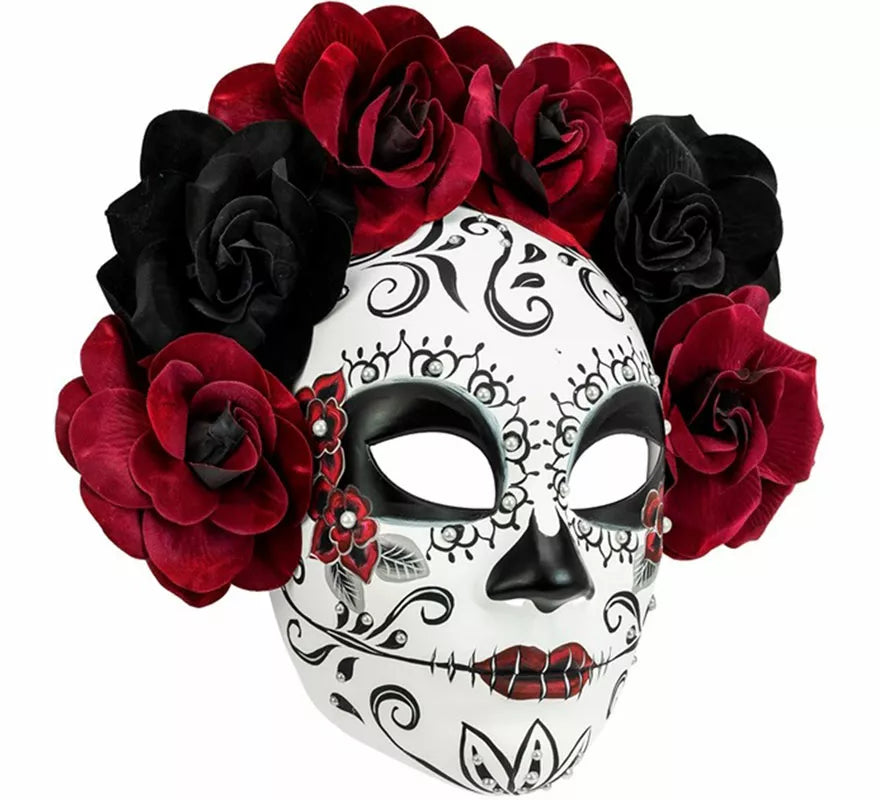 Translation missing: de.Máscara Día de Los Muertos con Rosas