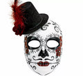 Máscara Día de Los Muertos con Sombrero