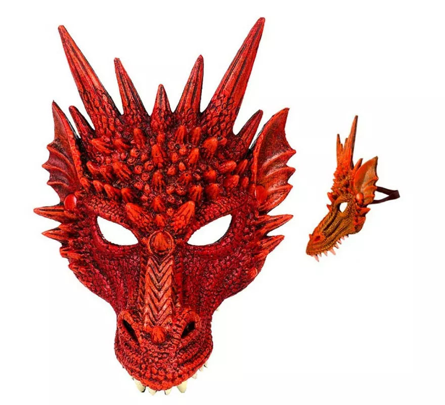 Translation missing: de.Máscara Dragón rojo con cuernos