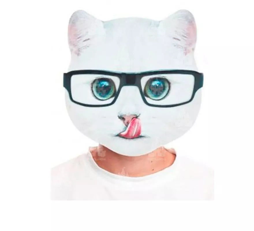 Translation missing: de.Máscara Gato gafas negras estampado