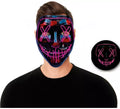 Máscara LED Siniestra fucsia con luz de plástico