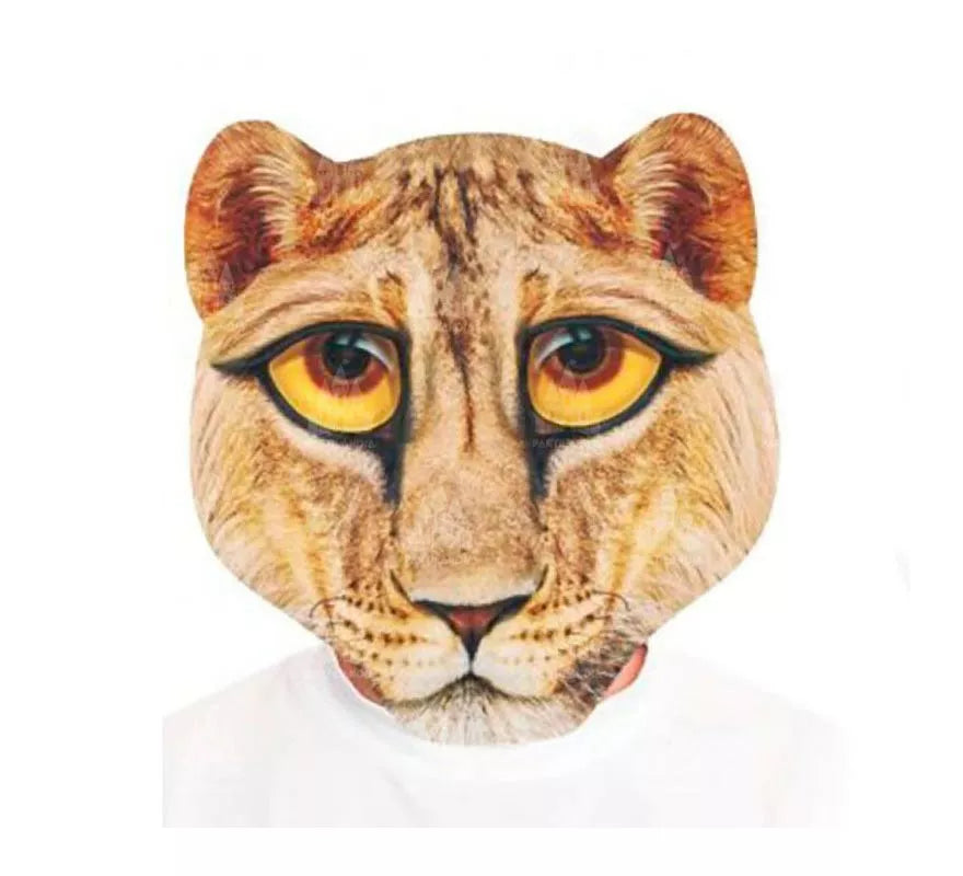 Máscara León ojos grandes estampado