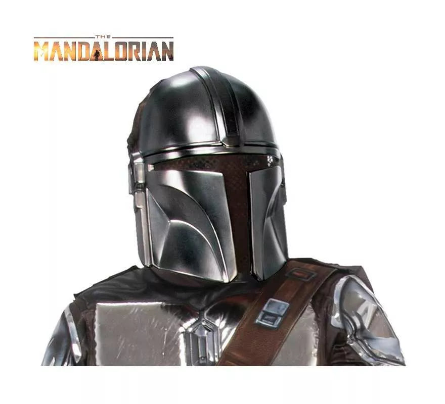 Translation missing: de.Máscara Mandalorian Beskar Plateado para niño