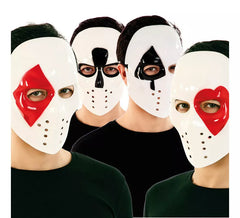 Pokermaske aus Kunststoff in 4 verschiedenen Modellen von 17,5 x 21,5 x 9,5 cm