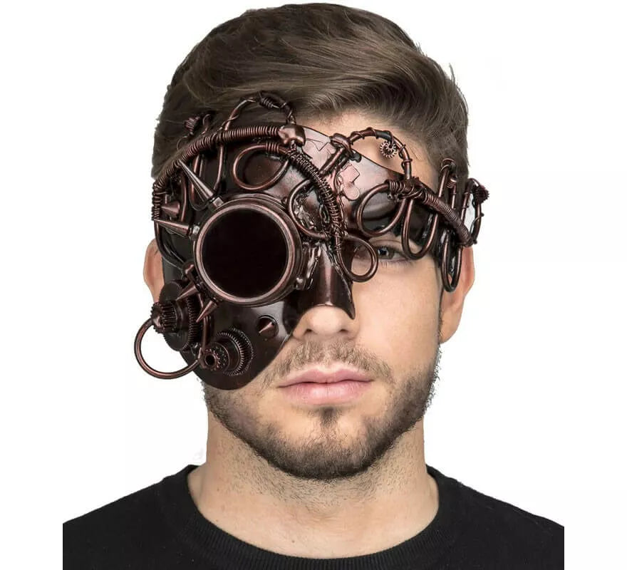 Translation missing: de.Máscara Steampunk Marrón con Monóculo