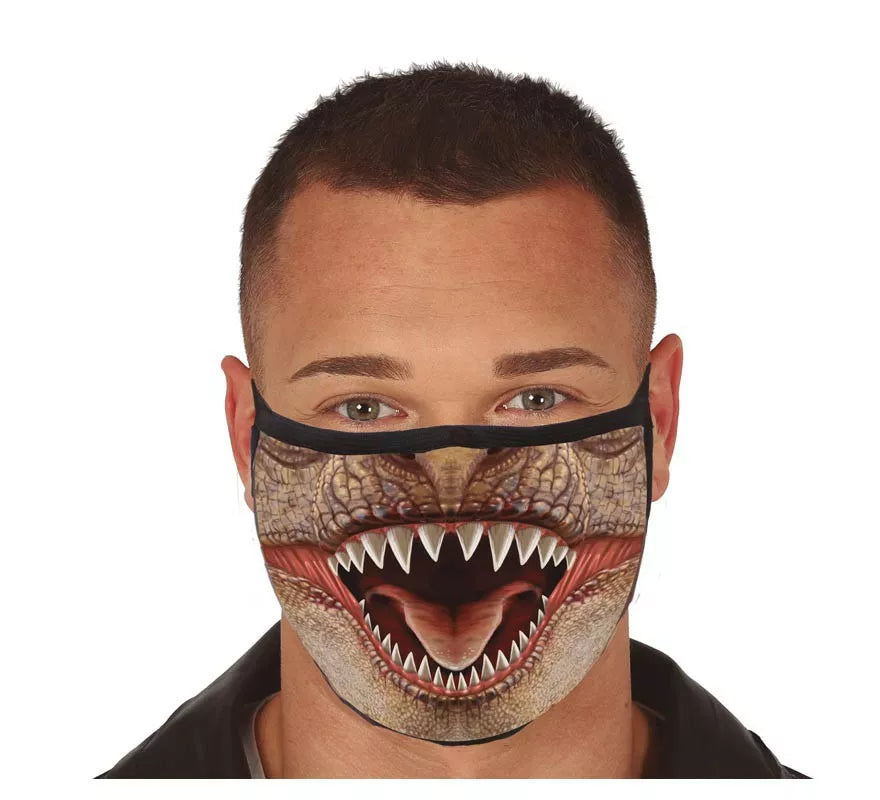 Translation missing: de.Mascarilla 3 Capas de Tela Tiranosaurio Rex para adultos