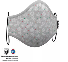 Erwachsene hygienischen Maske Grau Ornamente