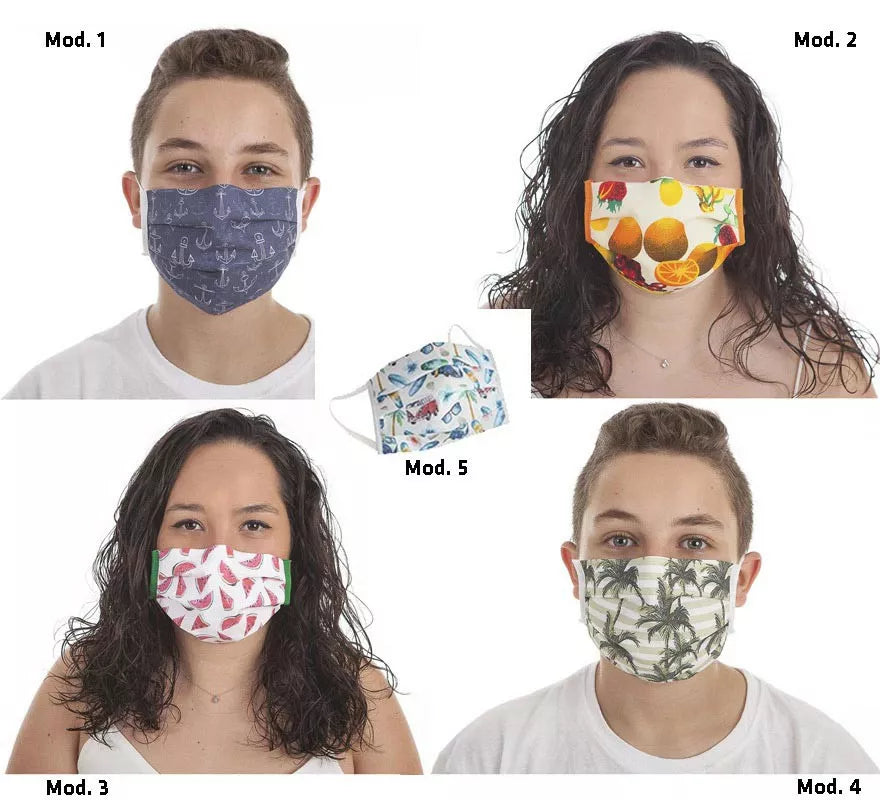 Translation missing: de.Mascarilla Higiénica estampados de verano 3 Filtros en diferentes modelos