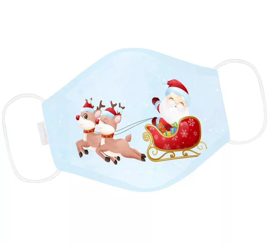 Translation missing: de.Mascarilla Higiénica Infantil Protectora Papá Noel Trineo