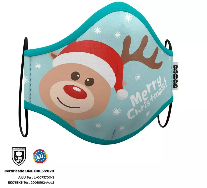 Translation missing: de.Mascarilla higiénica infantil Reno Navidad