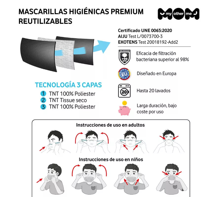Translation missing: de.Mascarilla higiénica infantil Reno Navidad