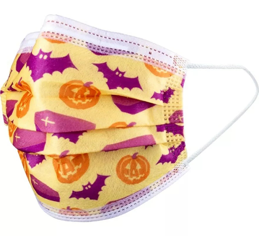 Translation missing: de.Mascarilla Higiénica Triple Capa Halloween amarilla infantil