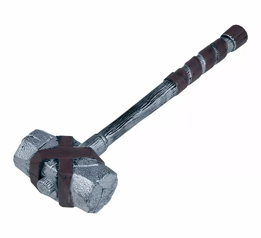Maza Medieval Plateada de 60 cm