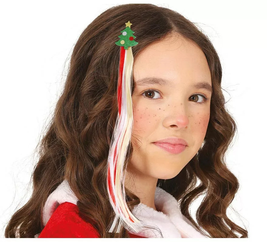Translation missing: es.Mechón Árbol Navideño para cabello infantil de 30 cm