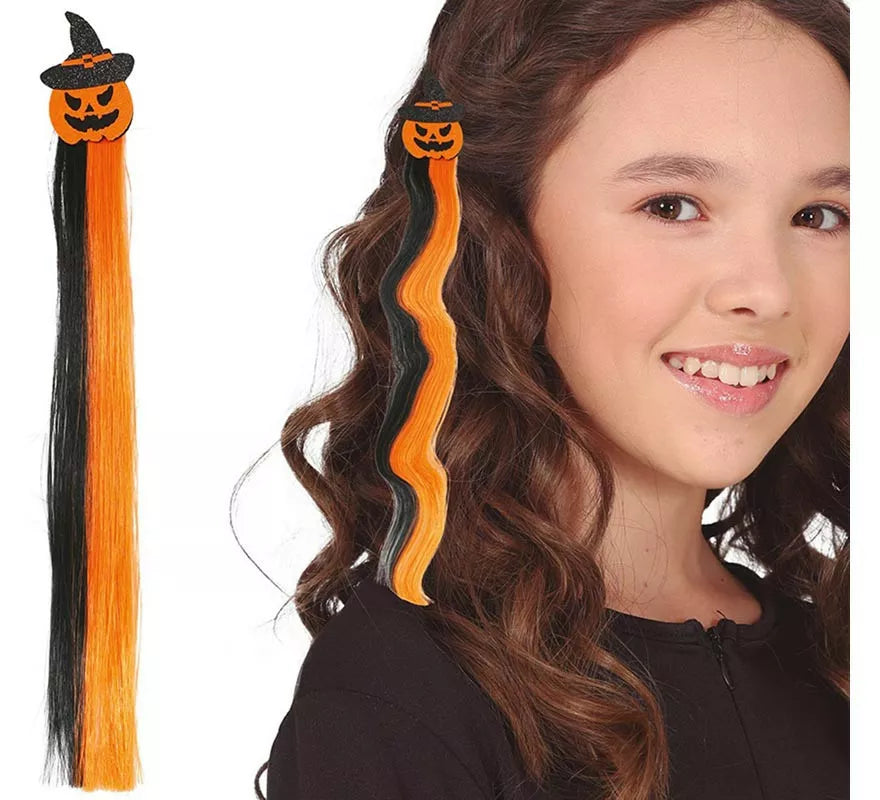 Translation missing: de.Mechón Calabaza naranja y negro 40 cm