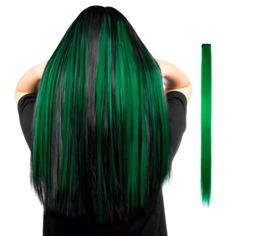Mechón largo liso en varios colores con clip