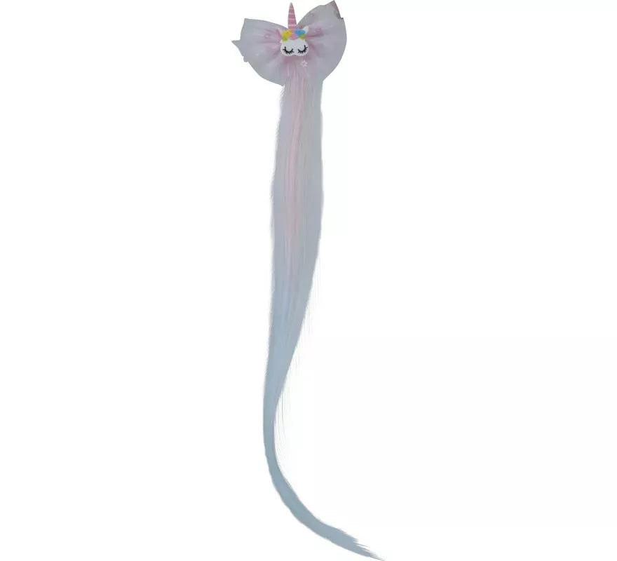 Translation missing: de.Mechón rosa con Unicornio de 35 cm