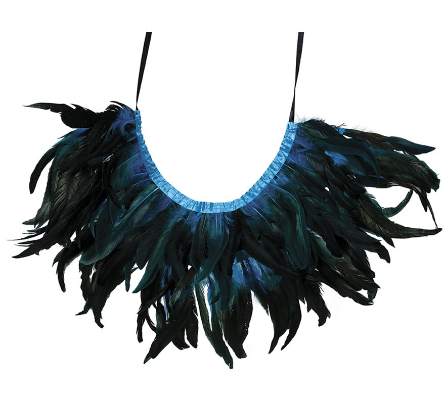 Translation missing: de.Media Capa de Plumas azul y negro adulto