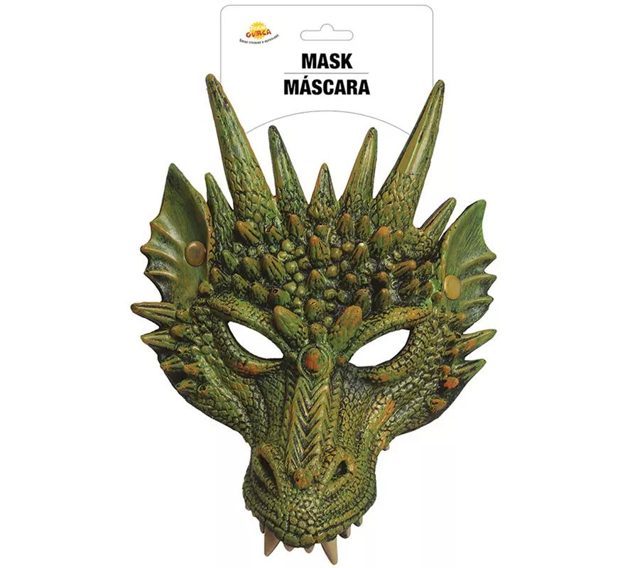 Translation missing: de.Media Careta de Dragón o Reptil verde