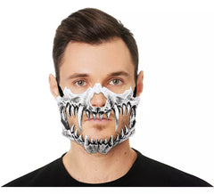 Halbmaske mit Totenkopf-Reißzahn