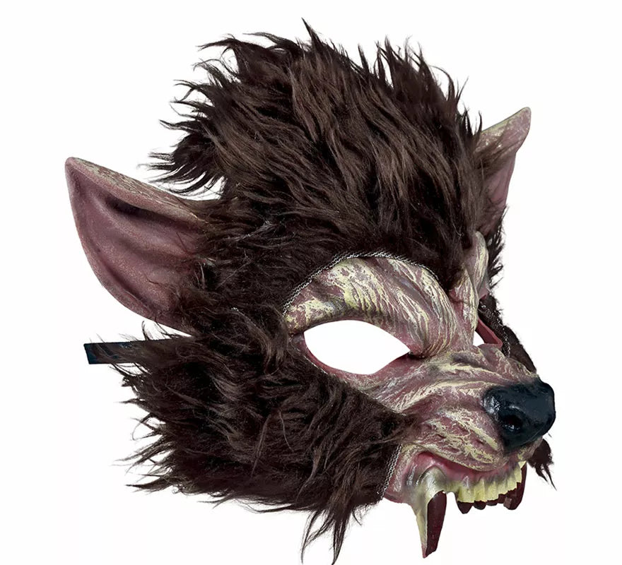 Translation missing: de.Media Máscara de Hombre Lobo con Pelo de Látex