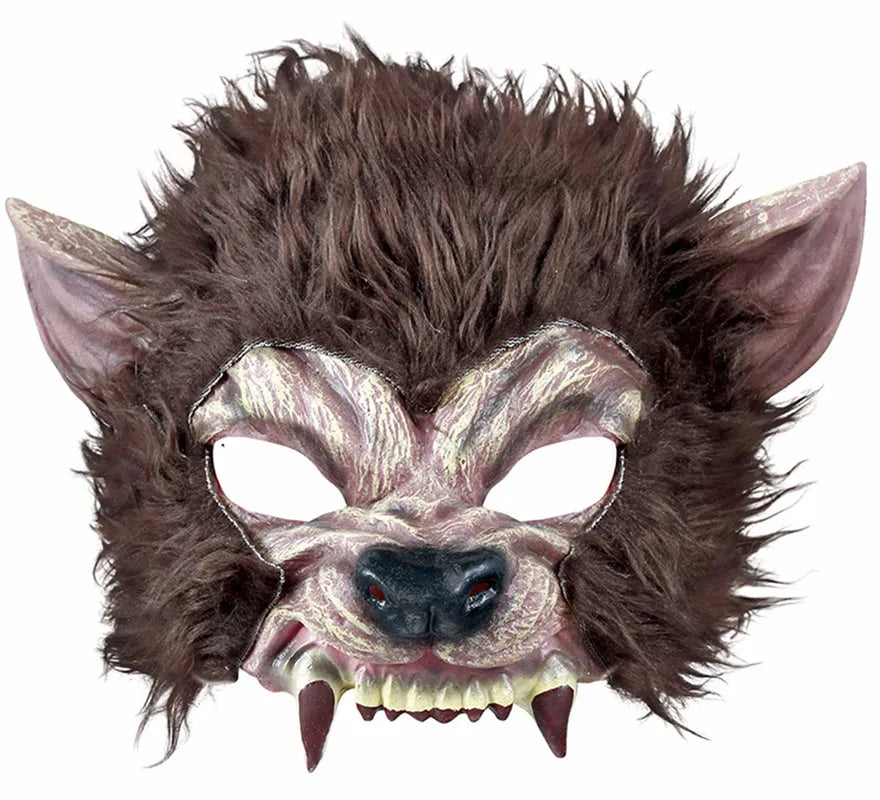 Translation missing: de.Media Máscara de Hombre Lobo con Pelo de Látex