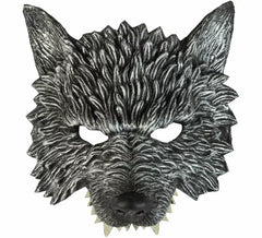 Graue Wolf-Halbmaske