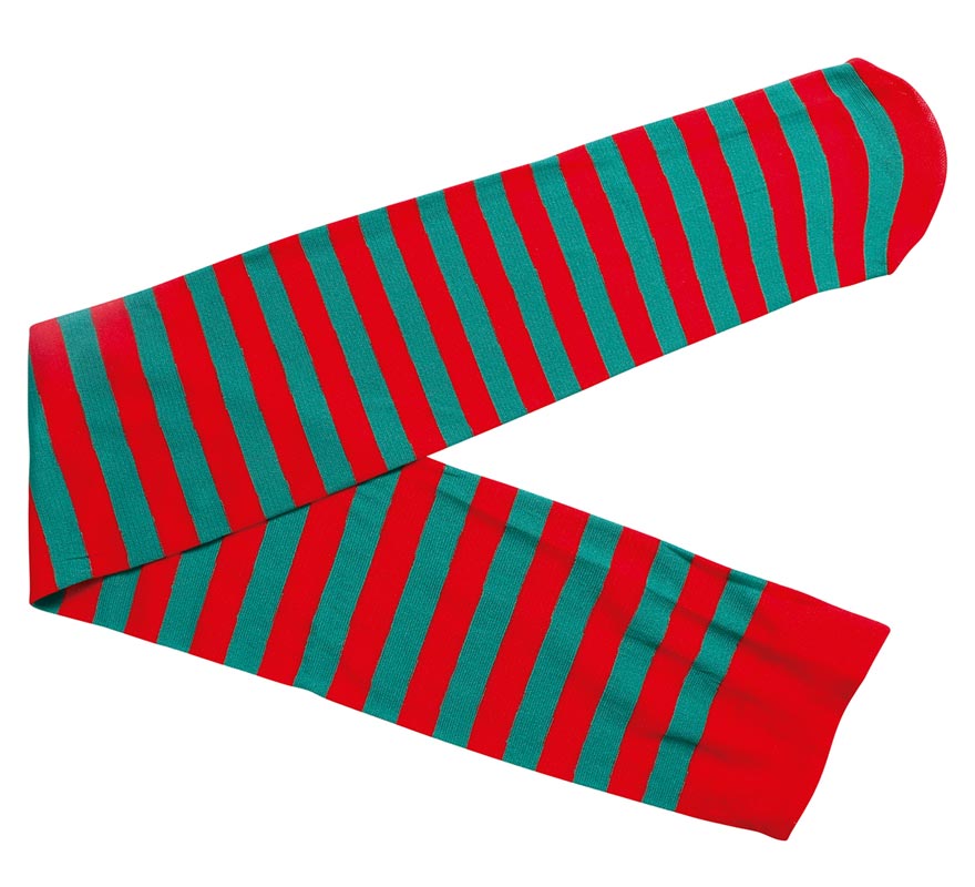 Translation missing: de.Medias a Rayas Verdes y Rojas para Adulto
