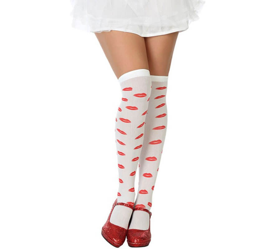 Translation missing: de.Medias Blancas con Labios Rojos